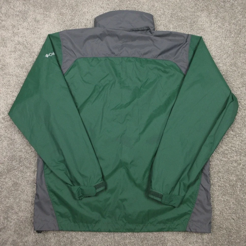 Miami‎ Hurricanes Jacket Mens Large Green Columbia Windbreaker Logo College